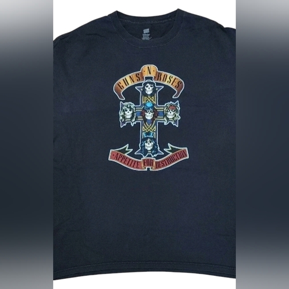 Hanes Other - Vtg Y2K Guns N' Roses Appetite for Destruction Print Hanes T-Shirt Size (XL)